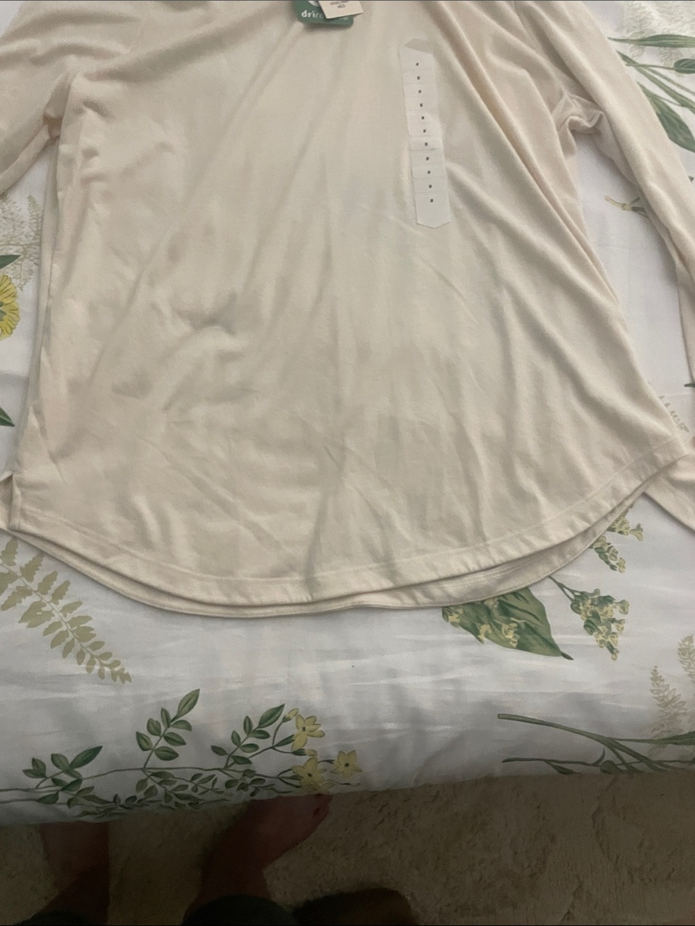 Duluth Trading Co Cream Long-Sleeve Crewneck Top - Picture 6 of 7